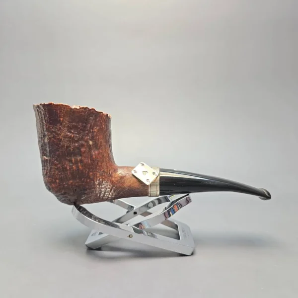 Bonfiglioli 2011 Free Form Sandblasted Dublin w/ Silver Estate Briar Pipe, Italian Estates - Image 3