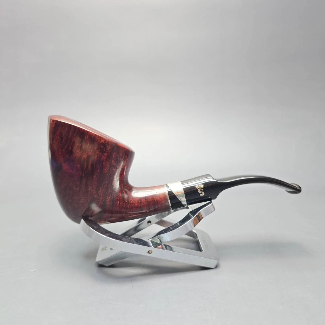 Stanwell (Pre-2010) Black 'n Silver 19 Smooth Dublin w/ Silver Estate Briar Pipe, Unsmoked - Image 2