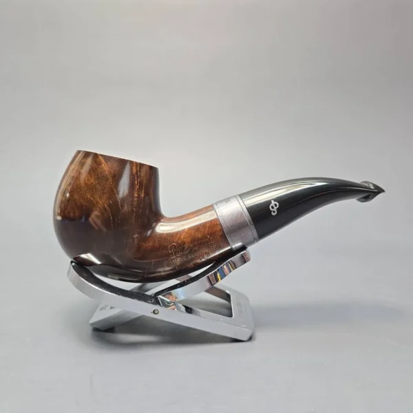 Peterson 160th Anniversary Pat. B Dark Smooth Bent Billiard Briar Pipe, New - Image 3