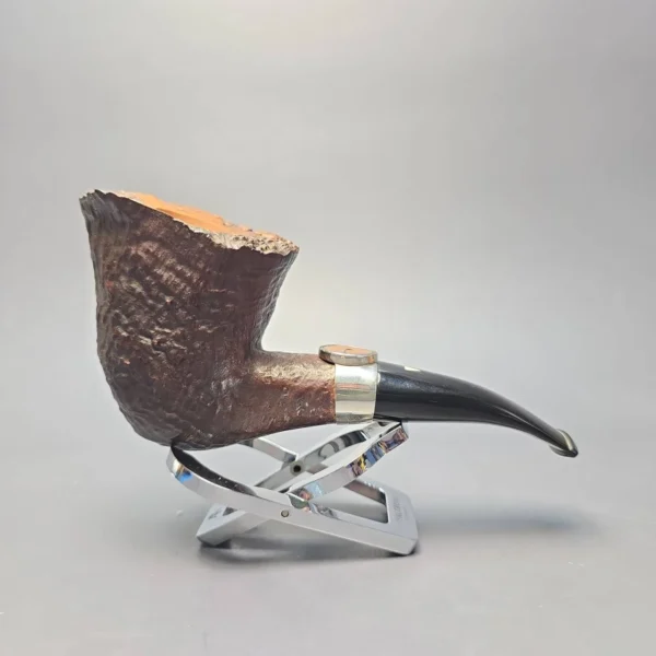 Bonfiglioli 2014 CORPS Sandblasted Hawkbill w/ Silver Estate Briar Pipe, Unsmoked - Image 3