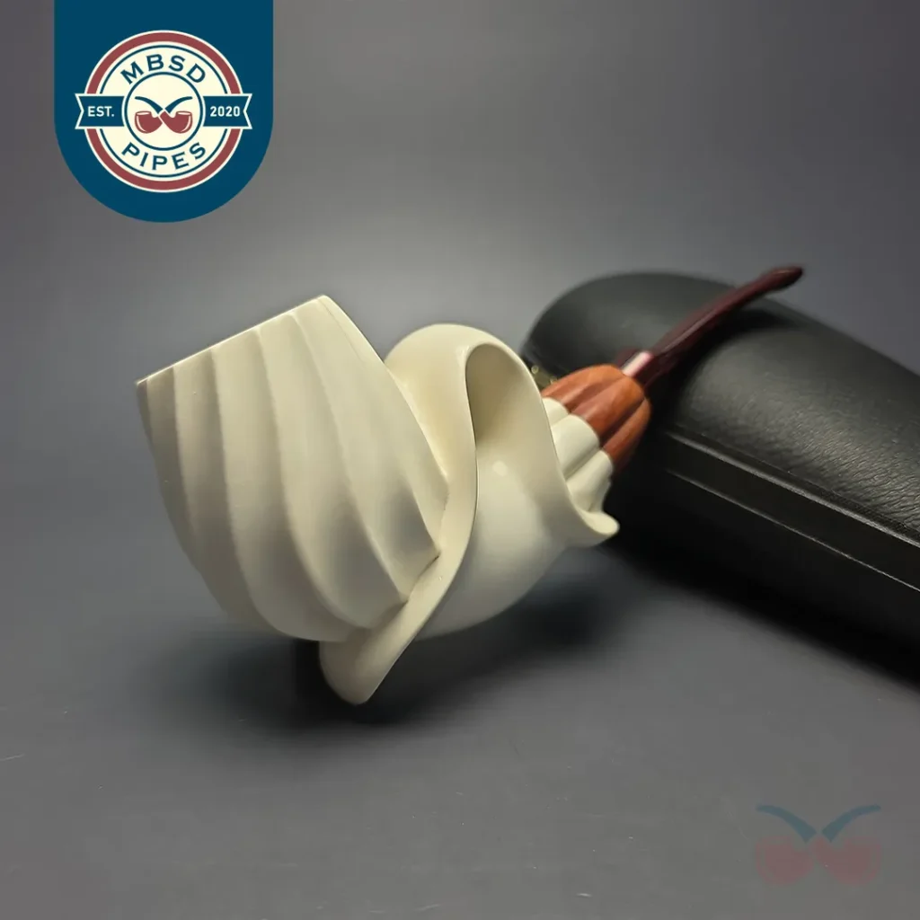 MBSD Meerschaum Premier (by Emre Bay) Magnum Smooth Spiral Brandy with Cumberland and Briar-Mortise (New)