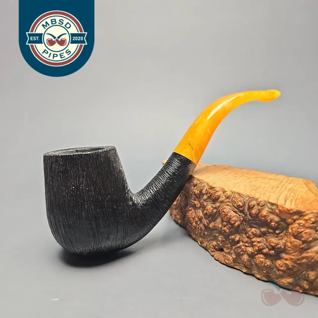 BriarWorks Classic C12 Wire Rusticated Bent Billiard (New)