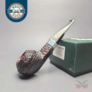 Peterson 2026 Pipe of the Year Rusticated "Large Squat Cad" Bulldog with Silver (New)