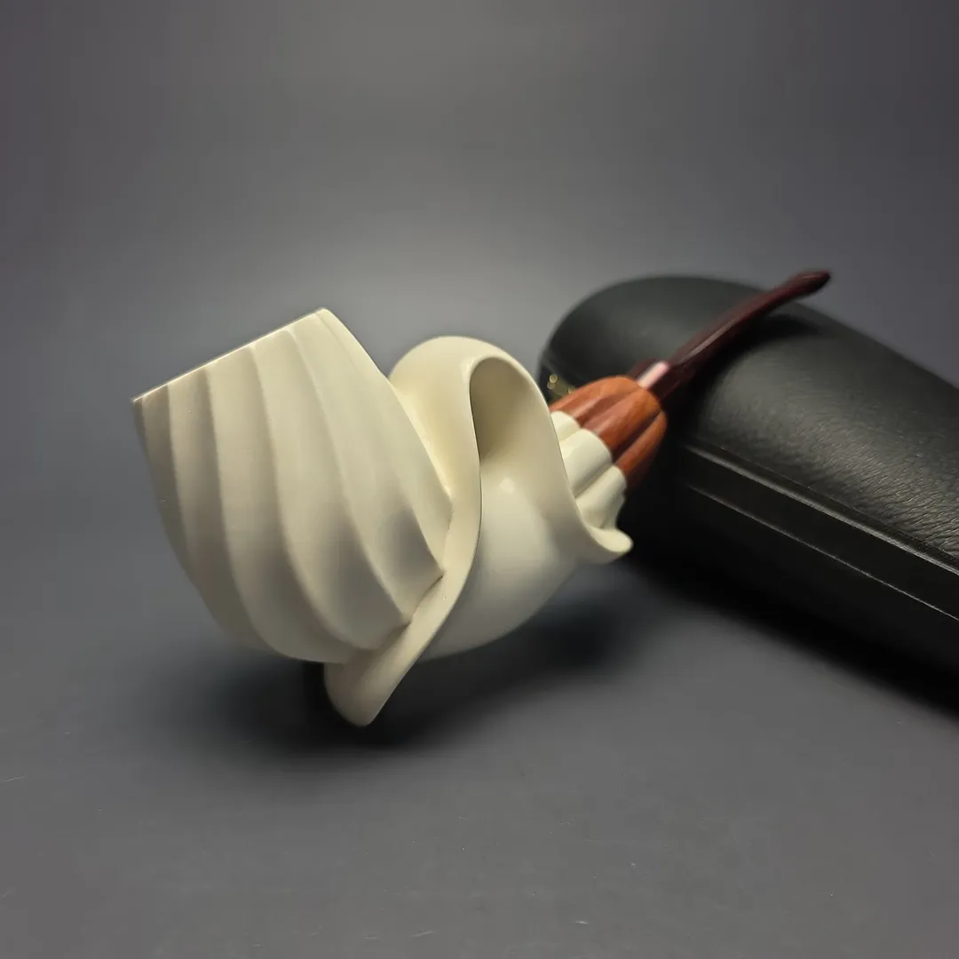 MBSD Meerschaum Premier (by Emre Bay) Magnum Smooth Spiral Brandy with Cumberland and Briar-Mortise (New) - Image 2