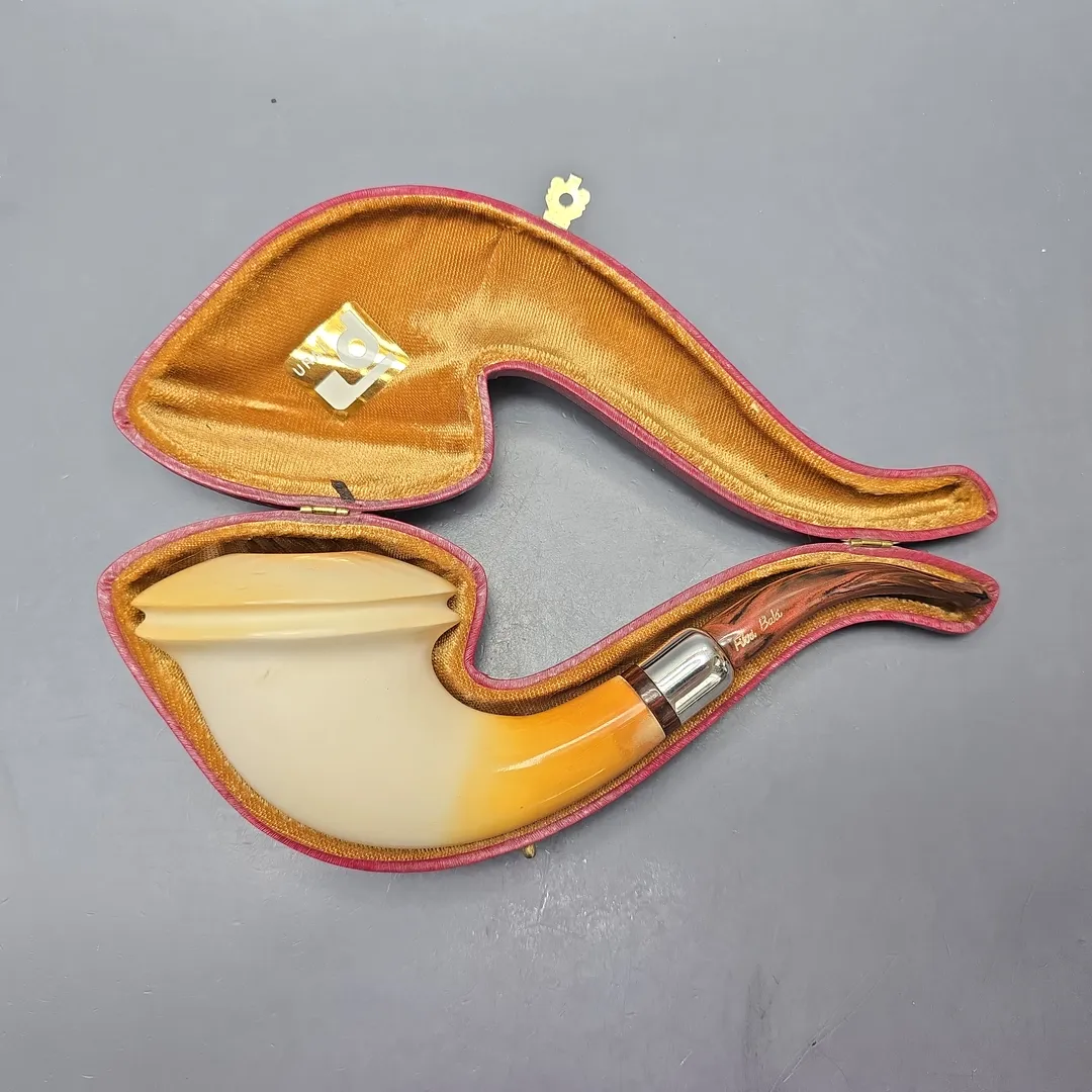 Fikri Baki Magnum Smooth Calabash with Silver and Cumberland (Estate) - Image 2