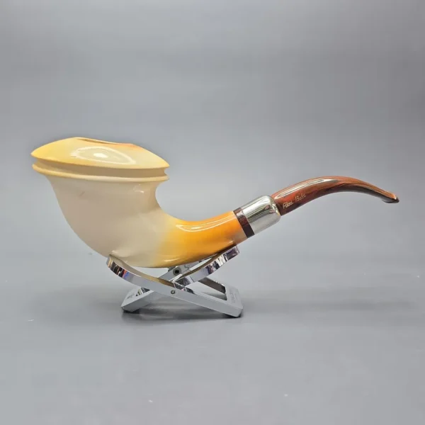 Fikri Baki Magnum Smooth Calabash with Silver and Cumberland (Estate) - Image 3