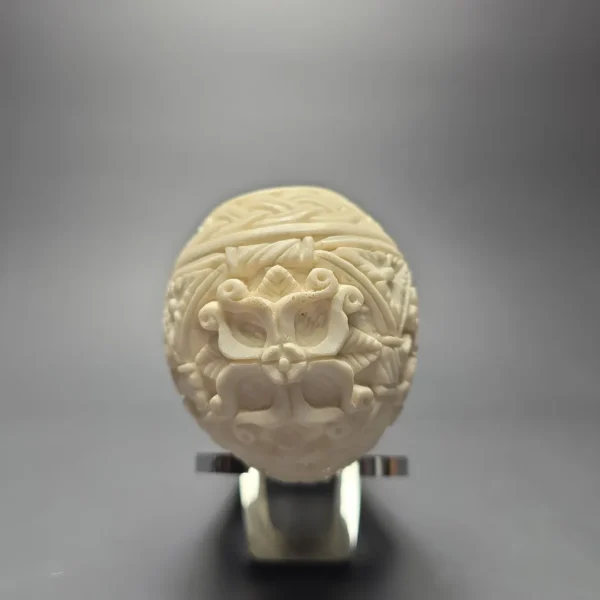 MBSD Meerschaum Silver Floral Carved Reverse Calabash Brandy (New) - Image 4