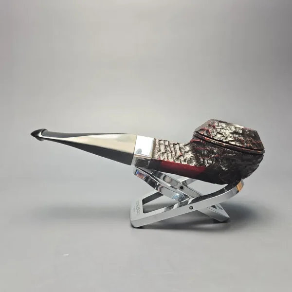 Peterson 2026 Pipe of the Year Rusticated "Large Squat Cad" Bulldog with Silver (New) - Image 4