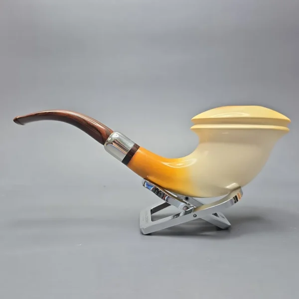 Fikri Baki Magnum Smooth Calabash with Silver and Cumberland (Estate) - Image 5
