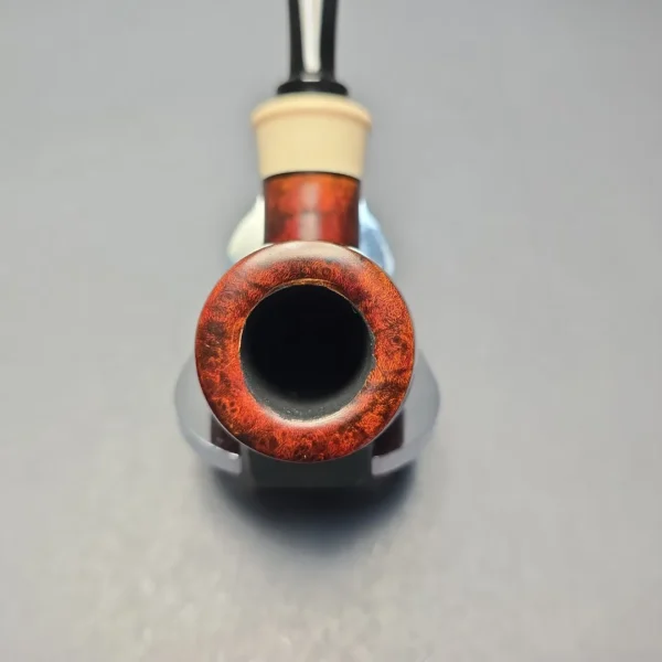 Smith House Smooth Contrast Nosewarmer Billiard with Ebonite & Ivorite (New) - Image 6
