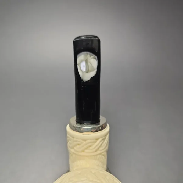 MBSD Meerschaum Silver Floral Carved Reverse Calabash Brandy (New) - Image 8