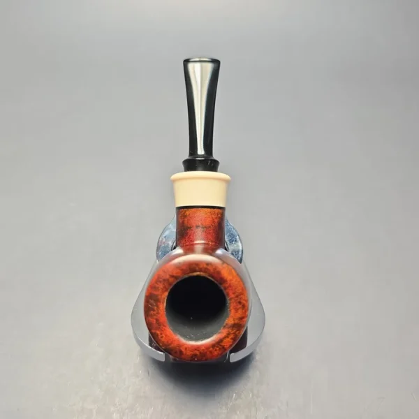 Smith House Smooth Contrast Nosewarmer Billiard with Ebonite & Ivorite (New) - Image 8