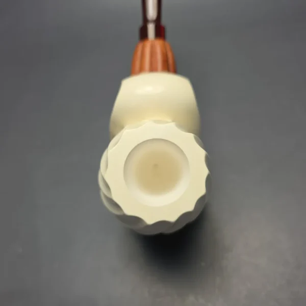 MBSD Meerschaum Premier (by Emre Bay) Magnum Smooth Spiral Brandy with Cumberland and Briar-Mortise (New) - Image 9