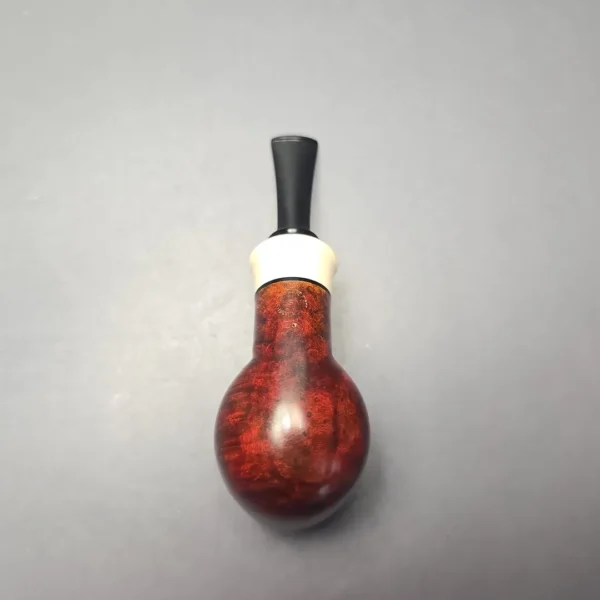 Smith House Smooth Contrast Nosewarmer Billiard with Ebonite & Ivorite (New) - Image 9