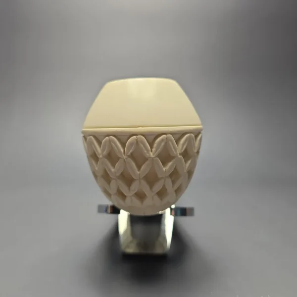 MBSD Meerschaum Silver Lattice Carved Reverse Calabash Rhodesian (New) - Image 4