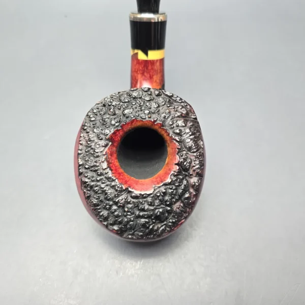 Poul Winslow (E) (Ekstra) Magnum Partially Rusticated Freehand Sitter with Silver and Acrylic (Estate) - Image 6
