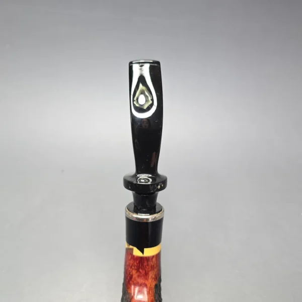 Poul Winslow (E) (Ekstra) Magnum Partially Rusticated Freehand Sitter with Silver and Acrylic (Estate) - Image 7