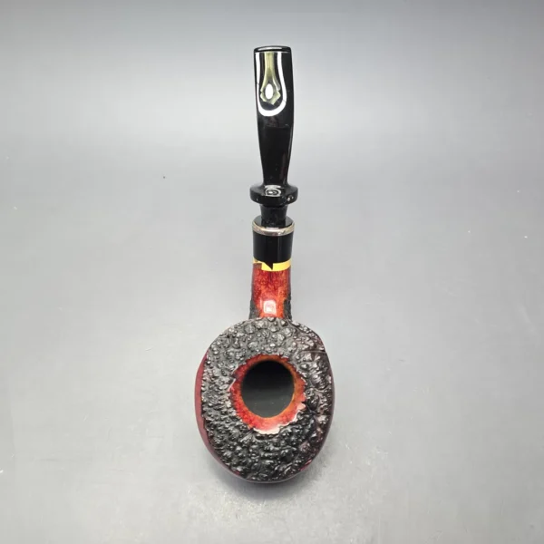 Poul Winslow (E) (Ekstra) Magnum Partially Rusticated Freehand Sitter with Silver and Acrylic (Estate) - Image 8