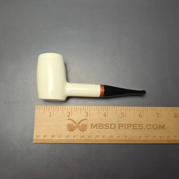 MBSD Meerschaum Deluxe Smooth "Whittler" Poker with Briar-Mortise (New) - Image 11