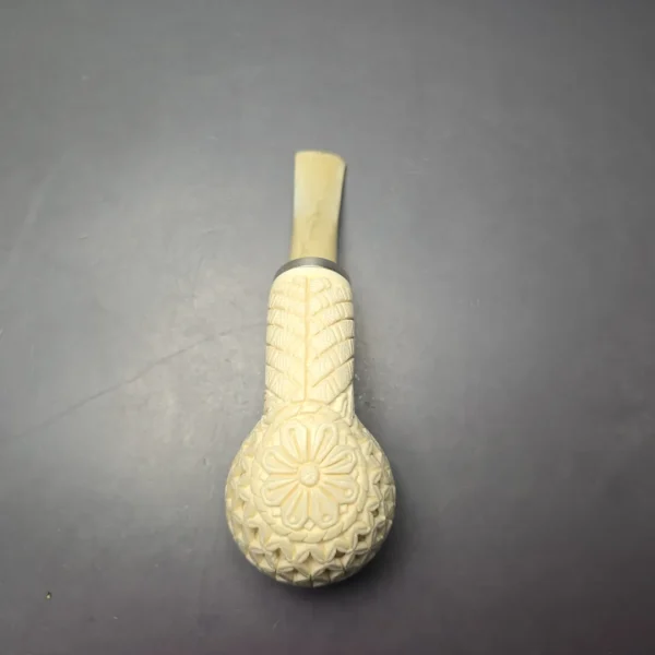 MBSD Meerschaum Silver Lattice Carved Reverse Calabash Rhodesian (New) - Image 10