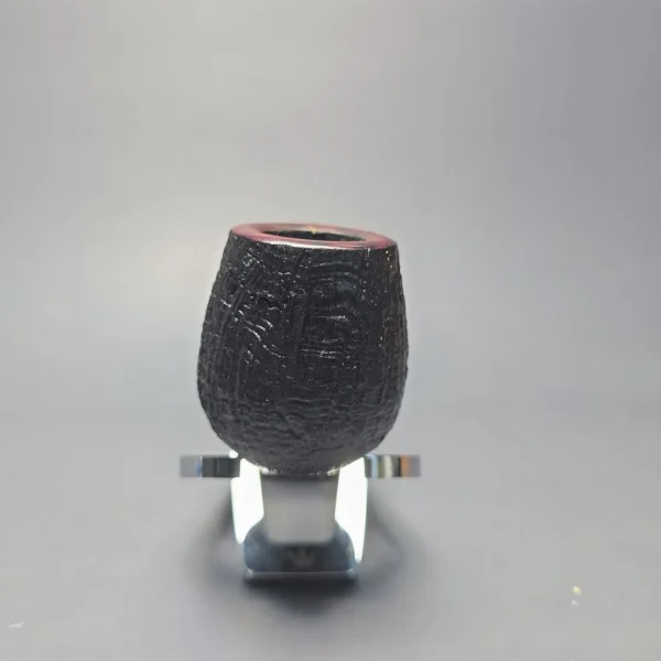 Abe Herbaugh Partially Sandblasted Billiard with Horn (Estate) - Image 3