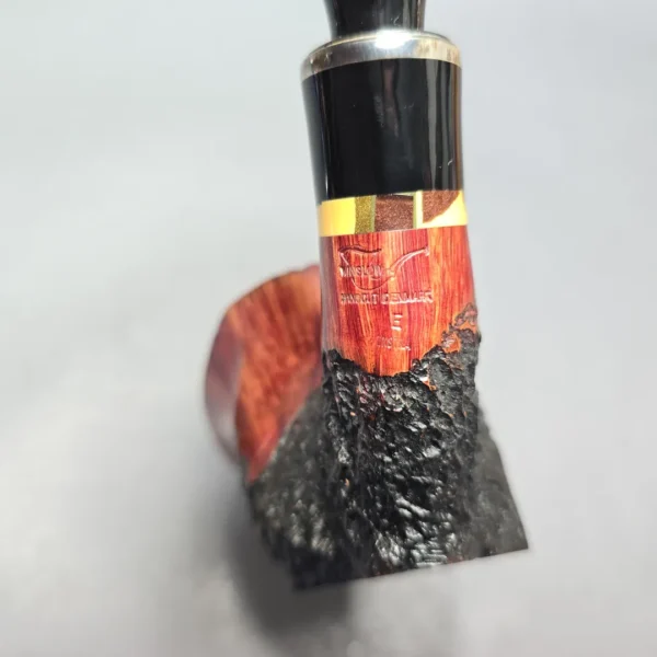 Poul Winslow (E) (Ekstra) Magnum Partially Rusticated Freehand Sitter with Silver and Acrylic (Estate) - Image 10