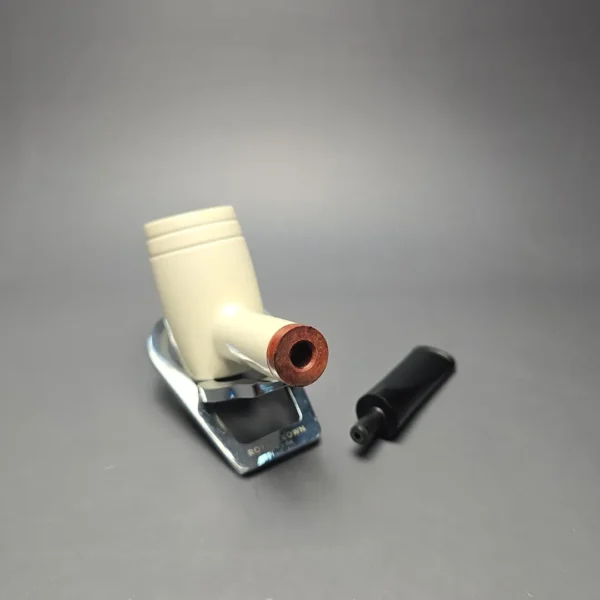 MBSD Meerschaum Deluxe Smooth "Whittler" Poker with Briar-Mortise (New) - Image 13