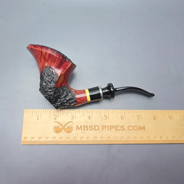 Poul Winslow (E) (Ekstra) Magnum Partially Rusticated Freehand Sitter with Silver and Acrylic (Estate) - Image 11