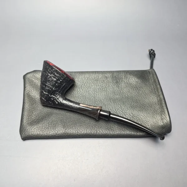 J. Mouton Partially Sandblasted Dublin with Buffalo Horn and Brass (Estate) - Image 3