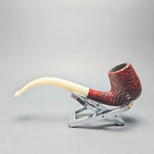 BriarWorks Classic C13 Crimson Sandblasted Bent Billiard (New) - Image 4