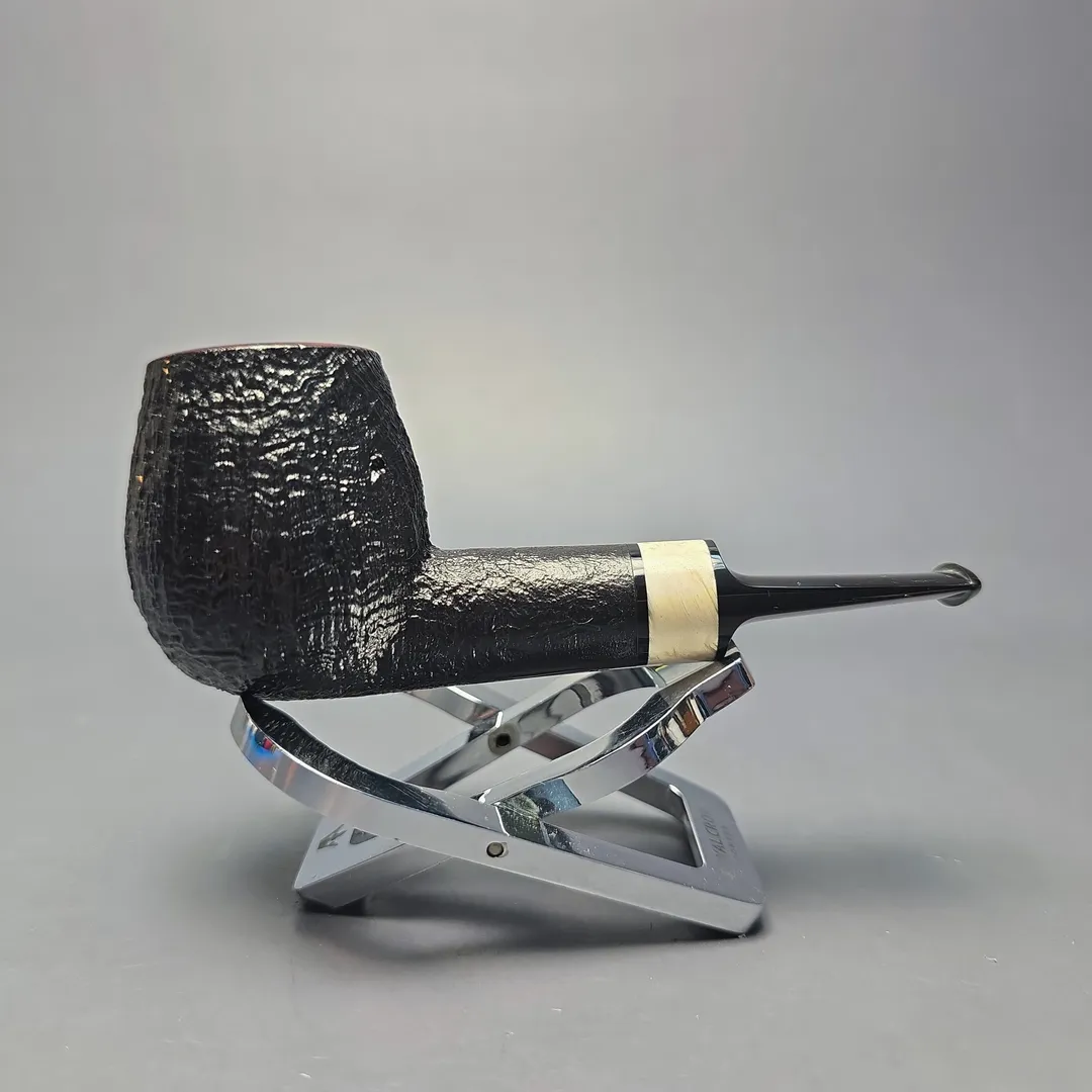 Abe Herbaugh Partially Sandblasted Billiard with Horn (Estate) - Image 2