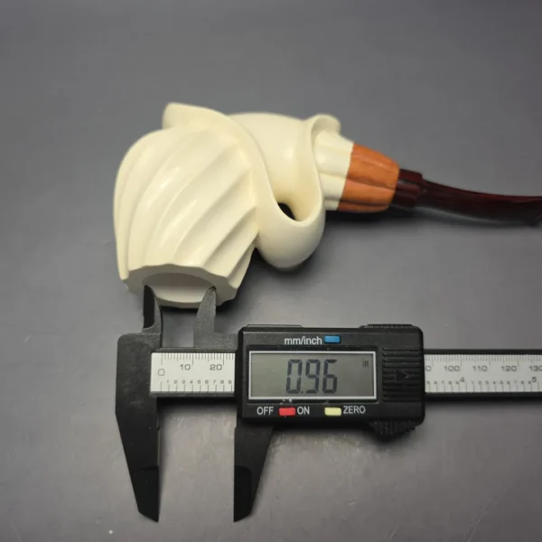 MBSD Meerschaum Premier (by Emre Bay) Magnum Smooth Spiral Brandy with Cumberland and Briar-Mortise (New) - Image 12