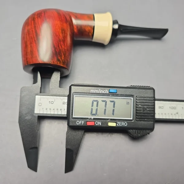 Smith House Smooth Contrast Nosewarmer Billiard with Ebonite & Ivorite (New) - Image 12