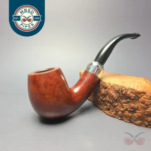 Peterson 2023 Pipe of the Year Smooth Bent Billiard with Silver (Unsmoked Estate)