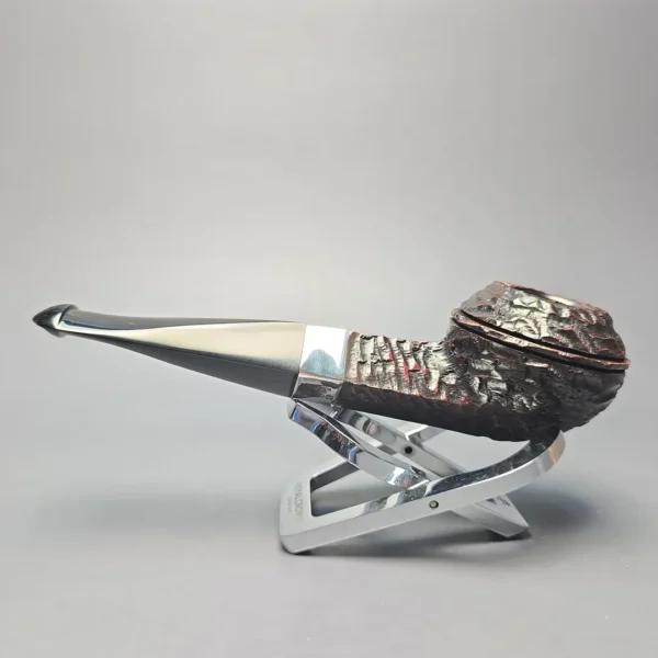 Peterson 2026 Pipe of the Year Rusticated "Large Squat Cad" Bulldog with Silver (New) - Image 4