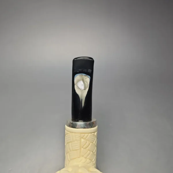 MBSD Meerschaum Silver Extra Large Lattice Carved Reverse Calabash Brandy (New) - Image 8