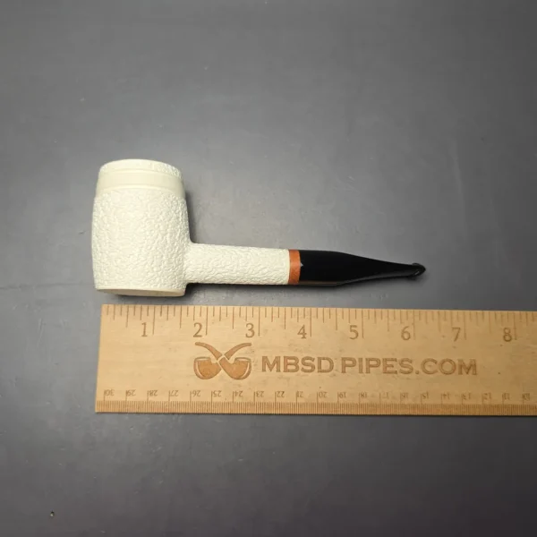 MBSD Meerschaum Deluxe Partially Rusticated "Whittler" Poker with Briar-Mortise (New) - Image 11