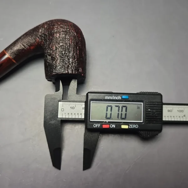 Nate Rose Sandblasted "Cardinal" Bent Billiard (Estate) - Image 12