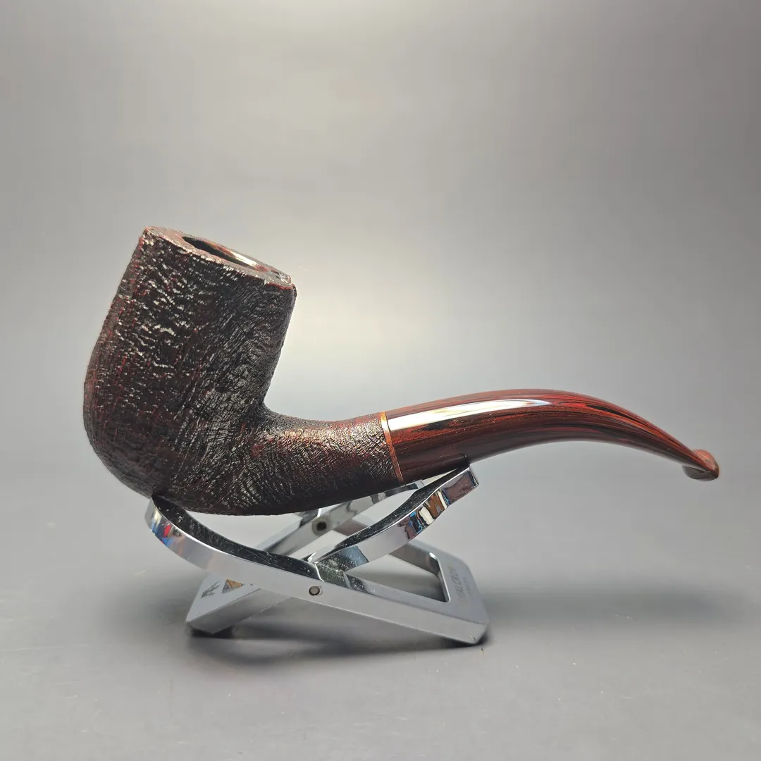 Nate Rose Sandblasted "Cardinal" Bent Billiard (Estate) - Image 2
