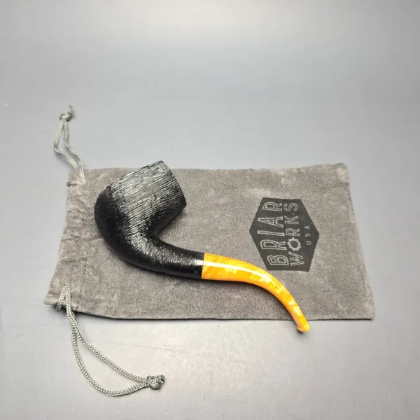 BriarWorks Classic C12 Wire Rusticated Bent Billiard (New) - Image 14