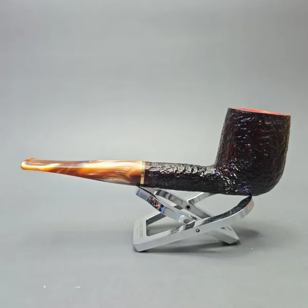 Savinelli Roma Lucite 111 KS Partially Rusticated Billiard (6mm) (New) - Image 4