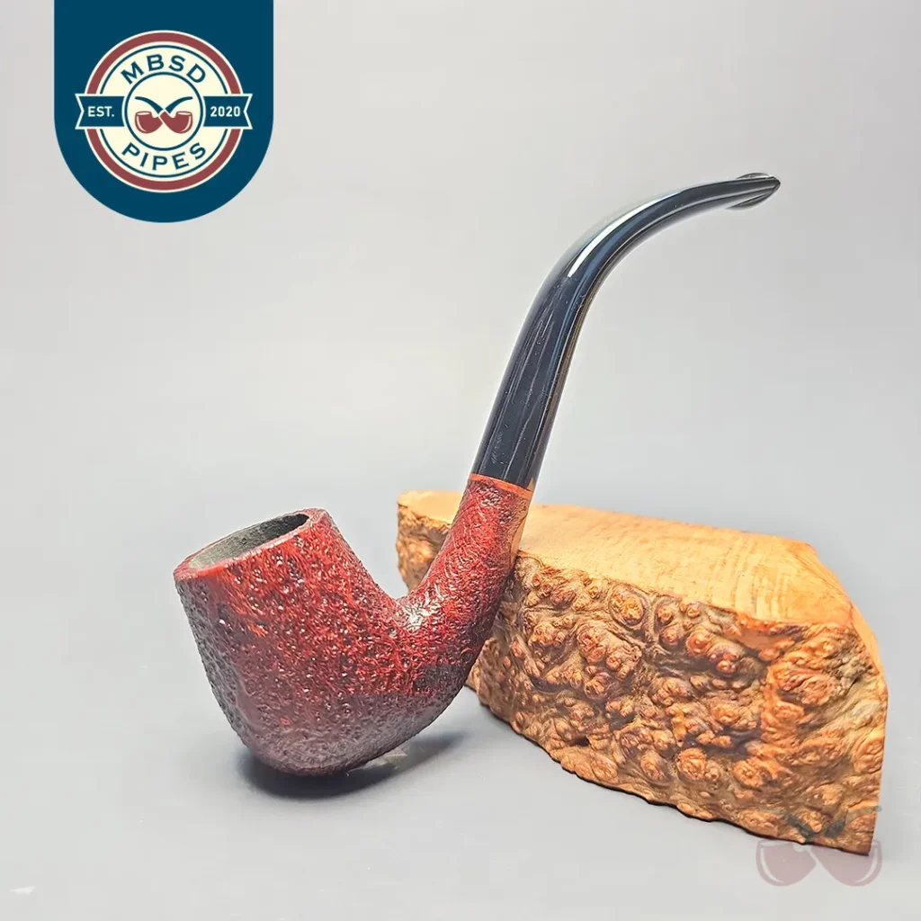 BriarWorks Classic C13 Crimson Sandblasted Bent Billiard (New)