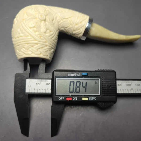 MBSD Meerschaum Silver Floral Carved Reverse Calabash Egg (New) - Image 14