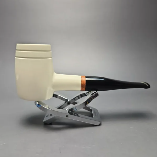 MBSD Meerschaum Deluxe Smooth "Whittler" Poker with Briar-Mortise (New) - Image 3