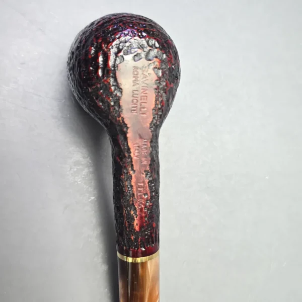 Savinelli Roma Lucite 111 KS Partially Rusticated Billiard (6mm) (New) - Image 10