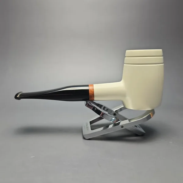 MBSD Meerschaum Deluxe Smooth "Whittler" Poker with Briar-Mortise (New) - Image 5