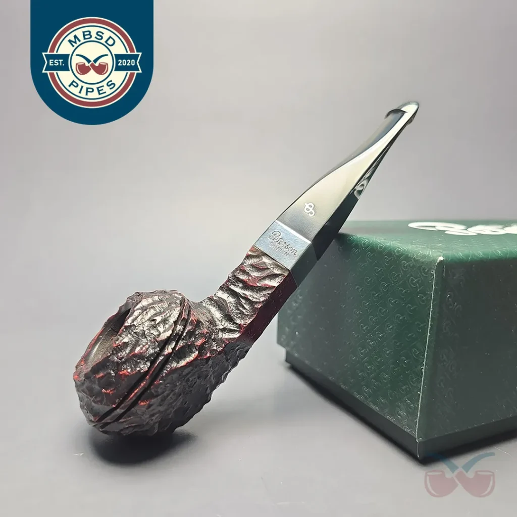 Peterson 2026 Pipe of the Year Rusticated "Large Squat Cad" Bulldog with Silver (New)