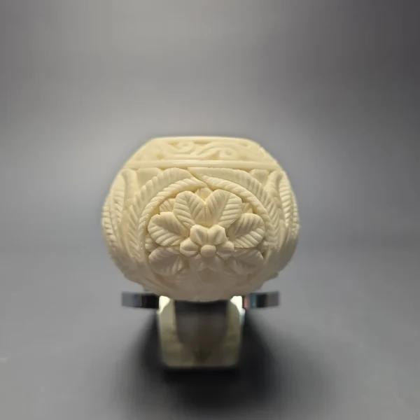 MBSD Meerschaum Silver Floral Carved Reverse Calabash Author (New) - Image 4
