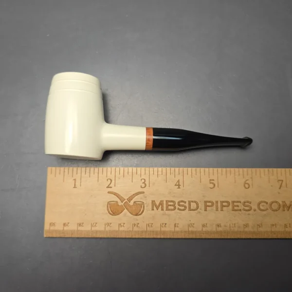 MBSD Meerschaum Deluxe Smooth "Whittler" Poker with Briar-Mortise (New) - Image 11