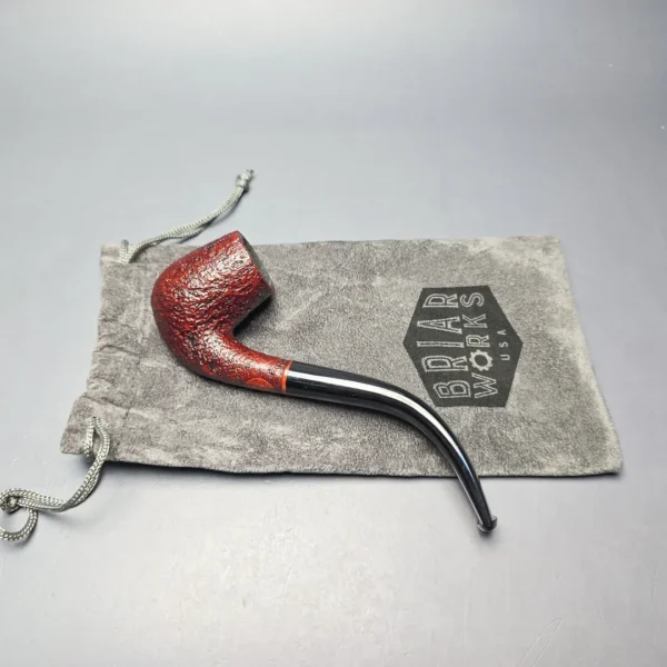 BriarWorks Classic C13 Crimson Sandblasted Bent Billiard (New) - Image 14